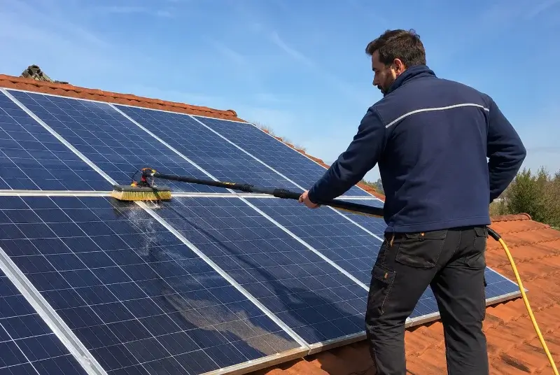 Nettoyage et entretien de panneaux solaires au Puy-Sainte-Réparade
